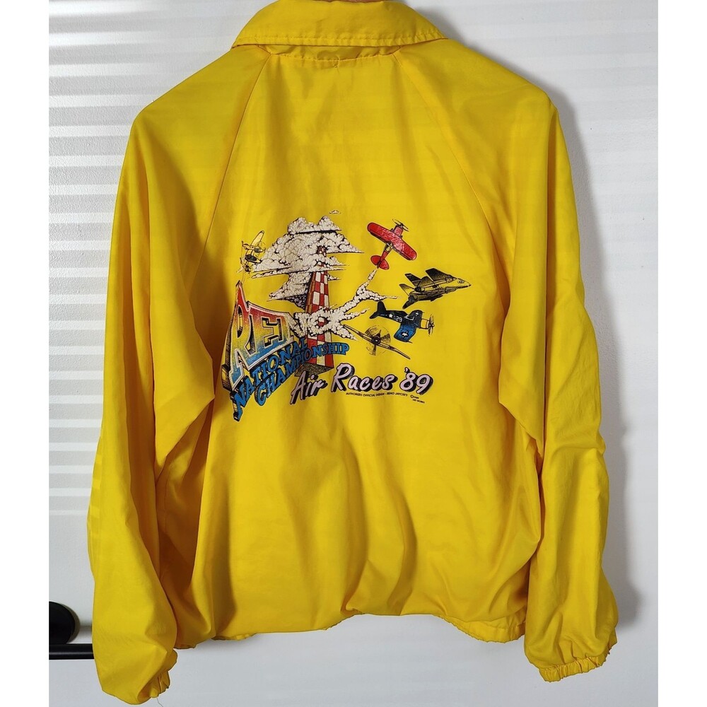 Vintage 1989 Reno Nation Champions Air Races Snap Sportswear Jacket Size L USA